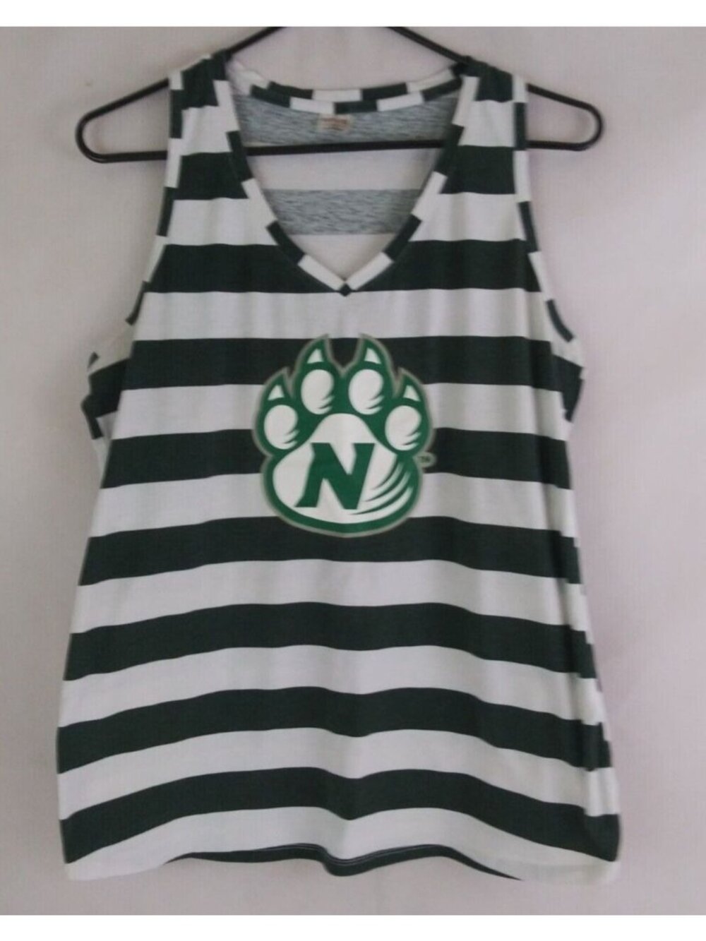 NCAA Northwest Bearcats Women's Striped Graphic Tank Top Size Large